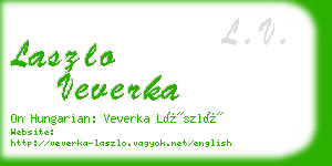 laszlo veverka business card